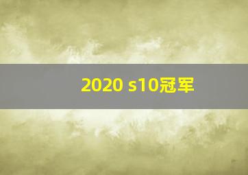 2020 s10冠军